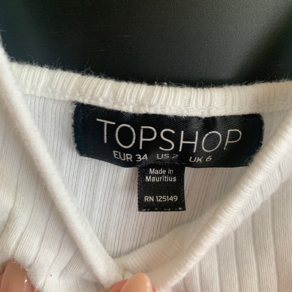 Top Shop Ribbed Crop Top - Picture 3 of 3
